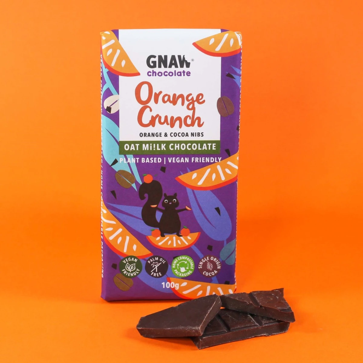 Gnaw - Orange Crunch Oat Milk Chocolate